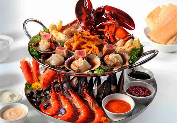тарелка с морепродуктами