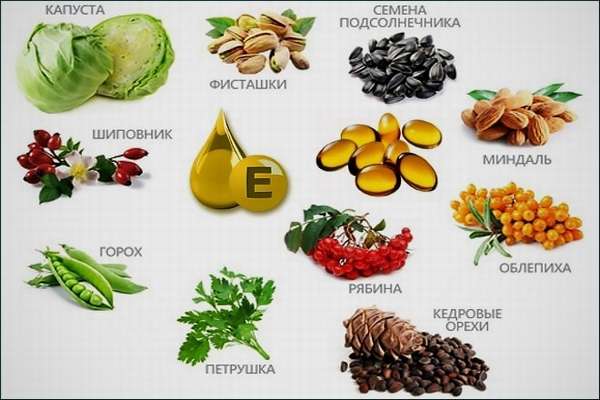 Витамин Е в продуктах питания